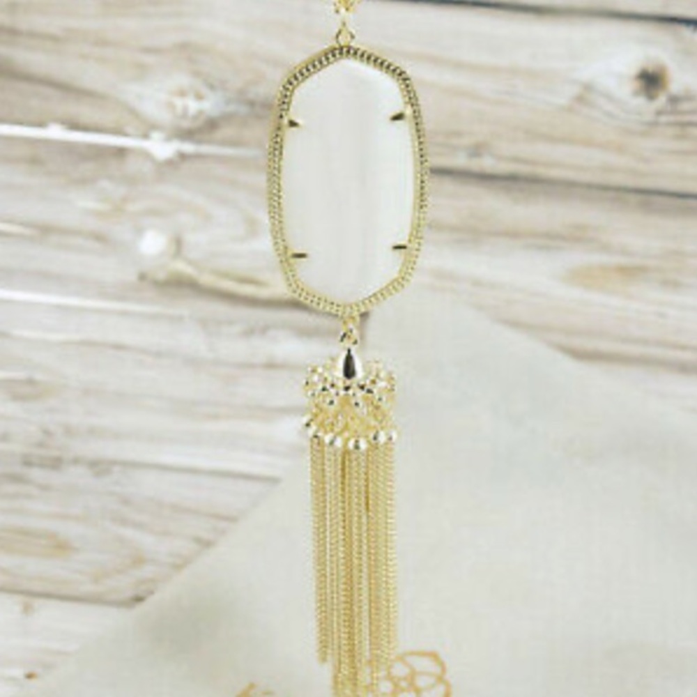 Kendra Scott Rayne Necklace in white and gold